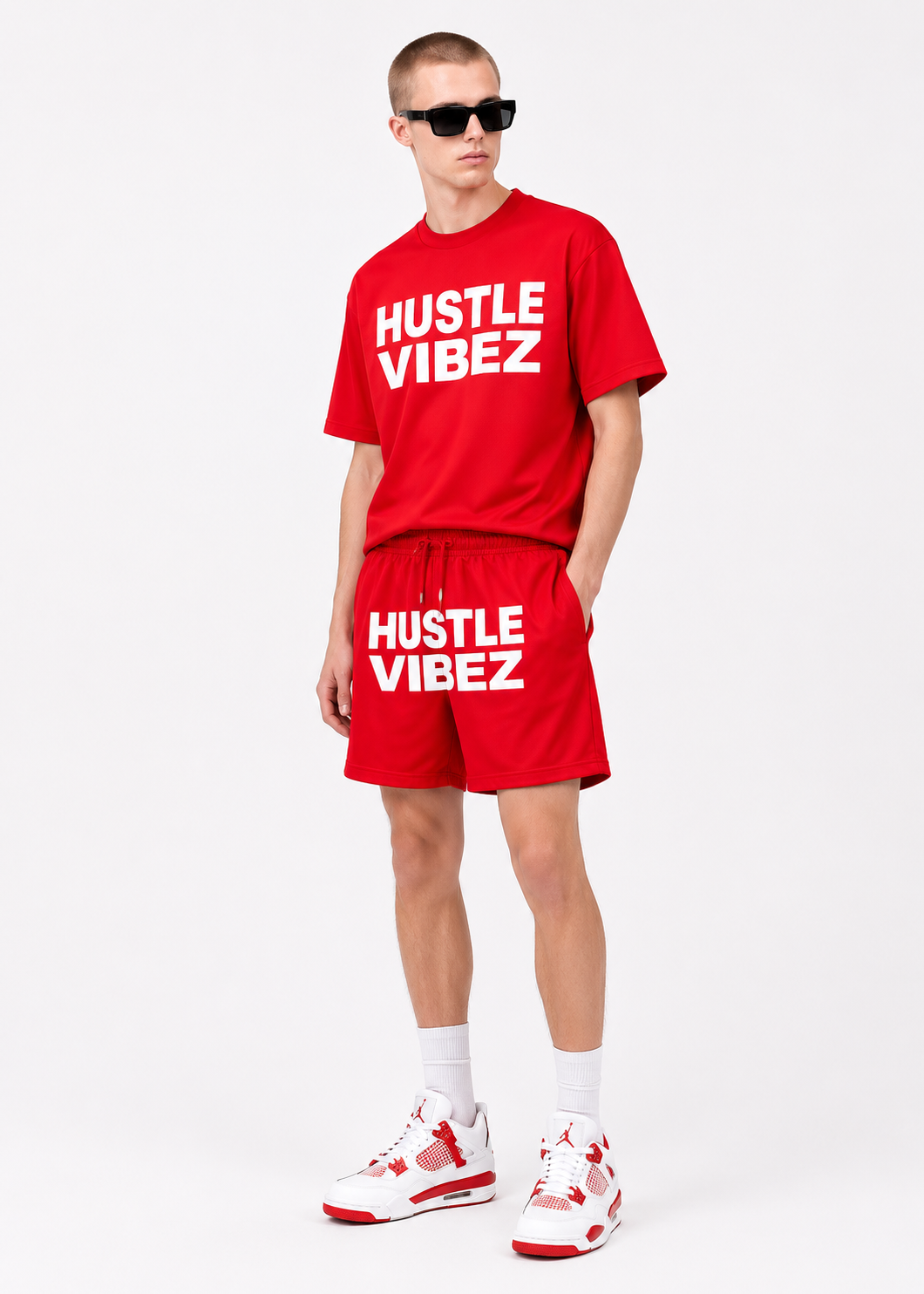 Hustle Vibez Signature Set – Red/White( LIMITED)