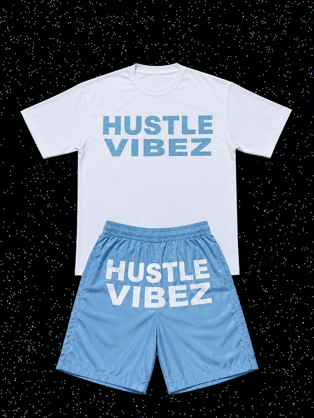 Hustle Vibez Signature Set – Teal Blue/White